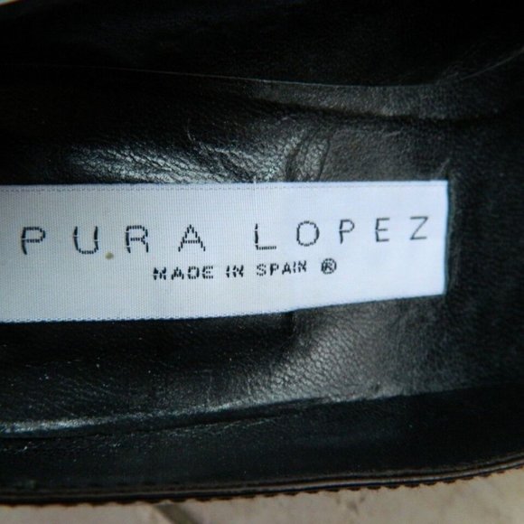 Pura Lopez High Heel Round Toe Pumps in Multi-Colored Shimmering Leather  US 6 - Picture 6 of 13